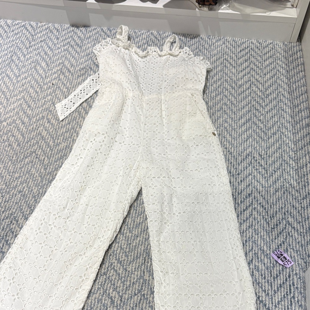 Scotch & Soda White Eyelet Jumpsuit size 8